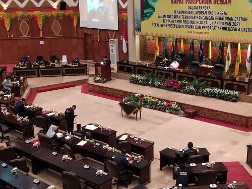 Sah, APBD Riau Tahun 2021 Diketok sebesar Rp9.132 Triliun